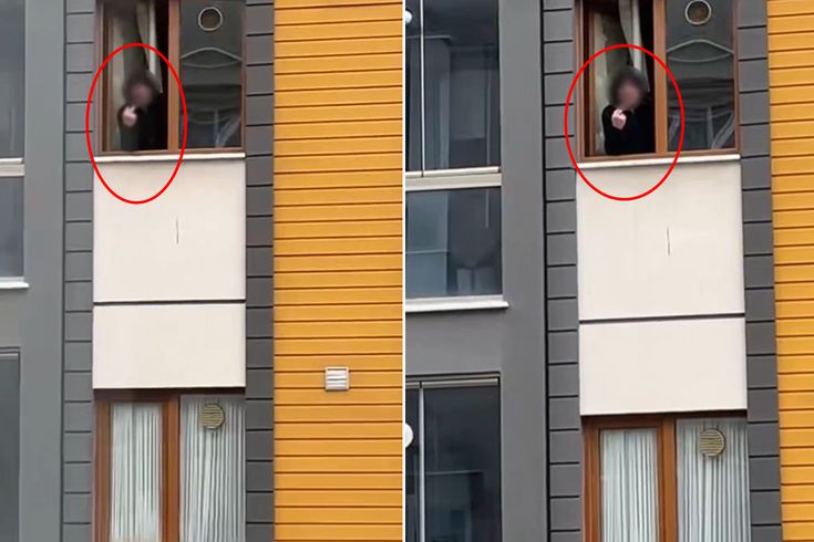 Karşı apartmandaki kadına cinsel içerikli el hareketi yaptı
