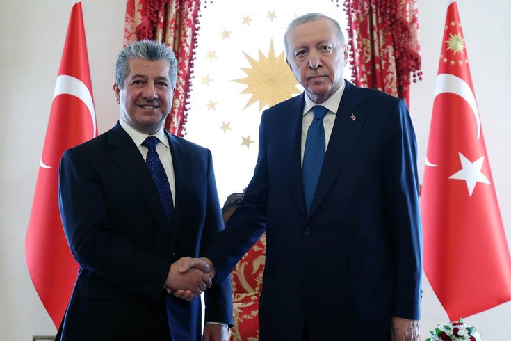 Cumhurbaşkanı Erdoğan, IKBY Başbakanı Mesrur Barzani'yi kabul etti