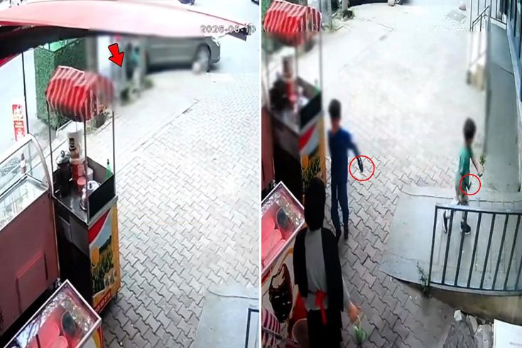 Bunlar nasıl çocuk! Önce kediyi bıçakladılar sonra esnafı tehdit ettiler
