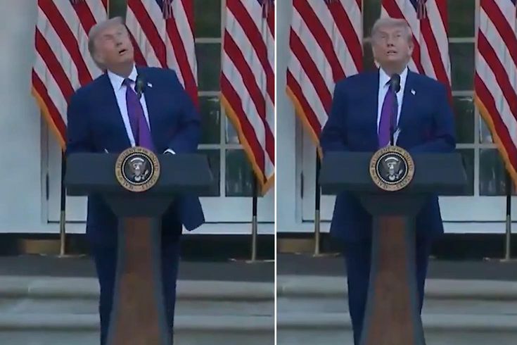Пугающие моменты Трампа! Он испытал сильную панику, приняв птицу за дрон.