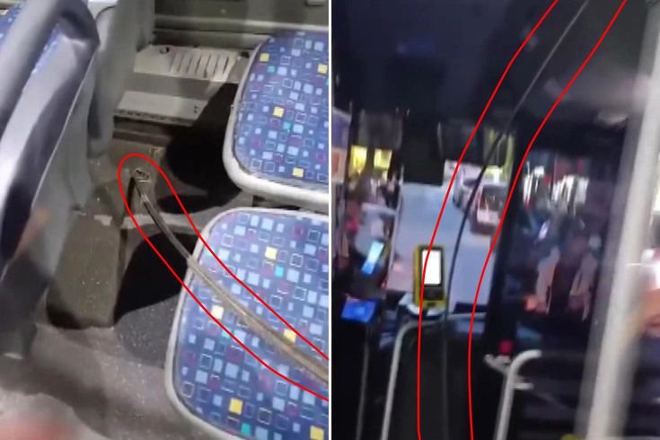 İnşaat demiri otobüsü delip yolcunun ayağına saplandı