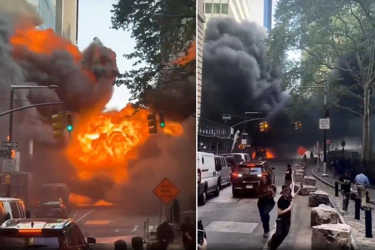 New York’ta büyük panik! Araç bir anda patladı
