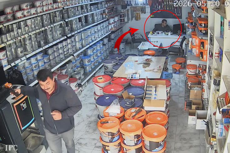 Soğukkanlı esnaf! Deprem anında yerinden bile kalkmadı
