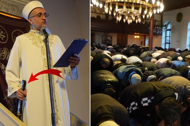 Sultan Abdülmecid'in şifa bulduğuna inanılan camide 100 yıllık kılıçla bayram hutbesi