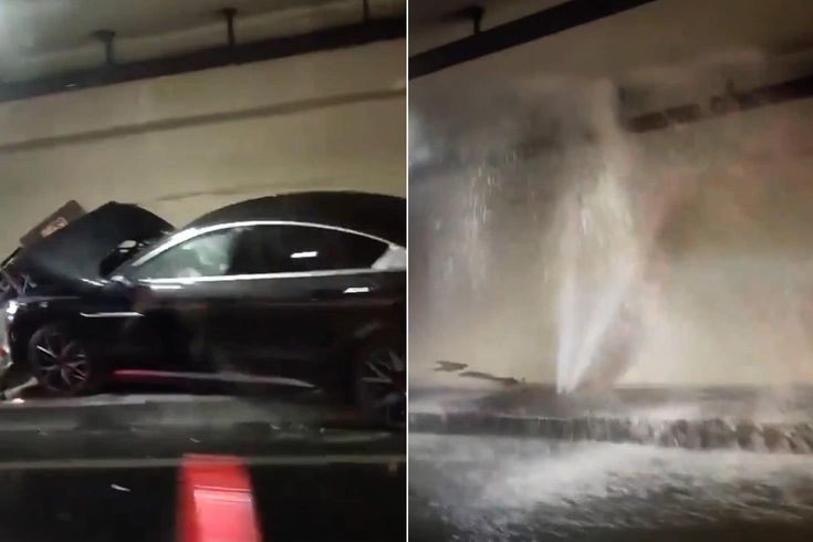 Accident in the Eurasia Tunnel! The tunnel is flooded.