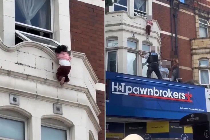 Londra'da mucize kurtuluş, kendini boşluğa bırakan küçük kızı son anda yakaladılar