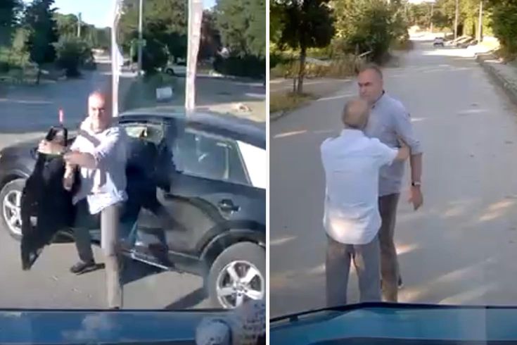 Savcı ile minübüs şoförünün trafikteki tartışması kamerada