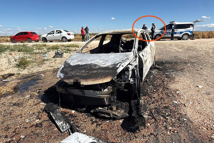 Eskişehir'de akılalmaz olay: 5 aylık eşinin otomobilini boş arazide küle çevirdi