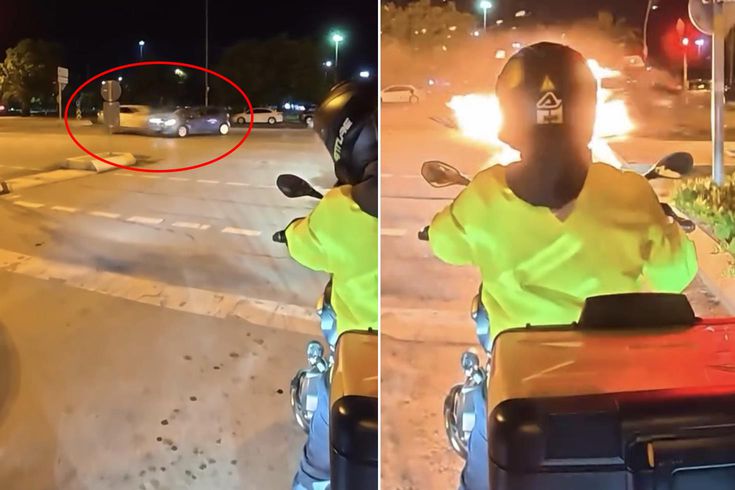 İstanbul'daki korkunç kaza kamerada! Bir anda alev topuna döndü