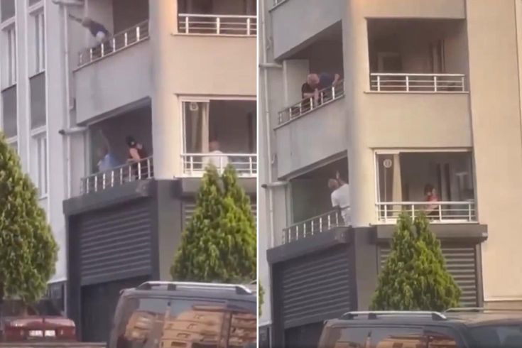 Balkonda yakılan mangal apartmanı ayağa kaldırdı