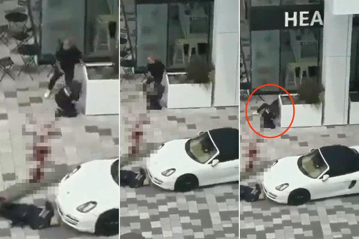 Kanada'daki silahlı saldırıda polisin bir sivili vurduğu anlar kamerada