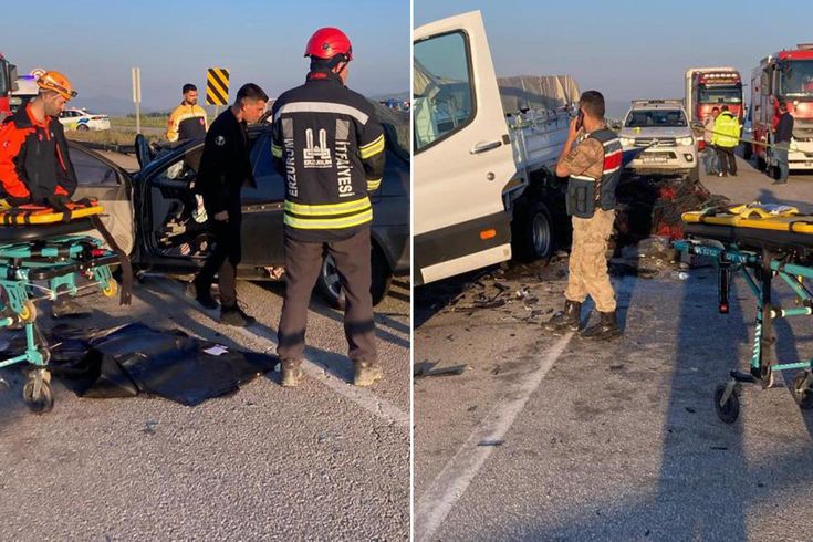 Erzurum'da katliam gibi kaza! 3 kişi hayatını kaybetti, 3 kişi yaralandı