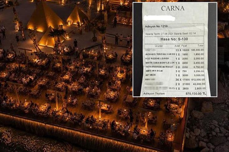 870 bin TL’lik hesap olay oldu, işletme sessizliğini bozdu