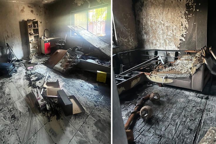 Eski eş evi ateşe verdi; anne ve 2 kızı banyoya sığınarak kurtuldu