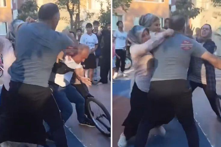 Çocukların gözü önünde tekme tokat kavga ettiler