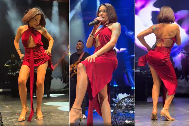 Melek Mosso sahnede coştu! Dans şovu geceye damga vurdu