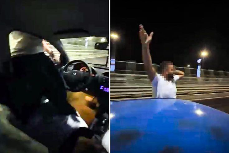 Faciaya davetiye çıkardı: Direksiyonu bıraktı, otomobilin camından sarkıp dans etti