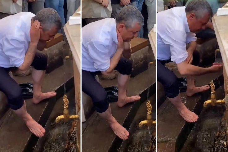 Özgür Özel'in abdest görüntüsü büyük tartışma yarattı