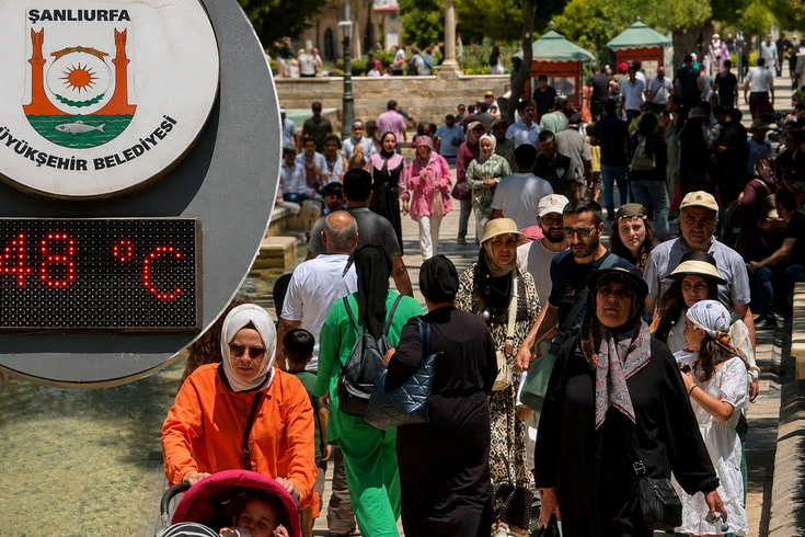 Şanlıurfa'da termometreler 48 dereceyi gösterdi