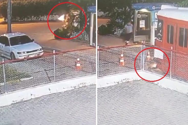 Nostalji tramvayına molotoflu saldırı! O anlar kamerada