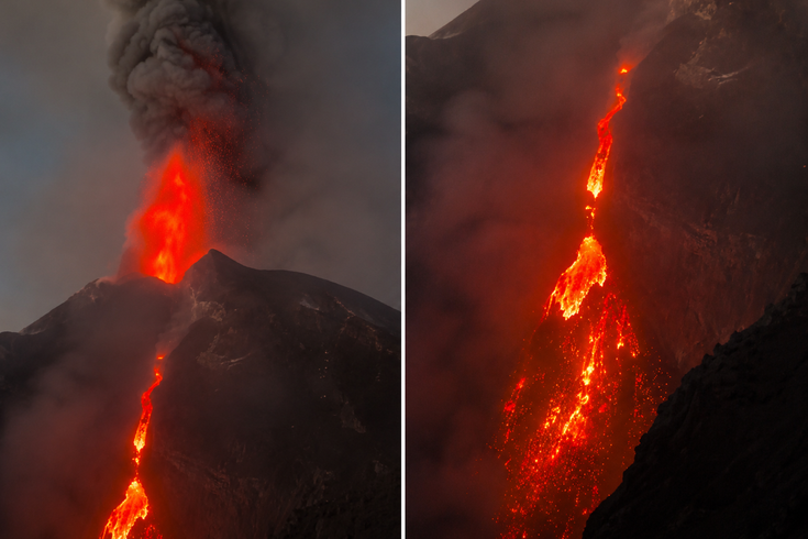 Etna Yanardağı yeniden faaliyete geçti: Lav ve kül bulutu gökyüzünü kapladı