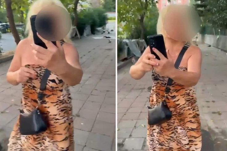 Kedileri besleyen kadın, insanların sokaktan geçmesine izin vermedi