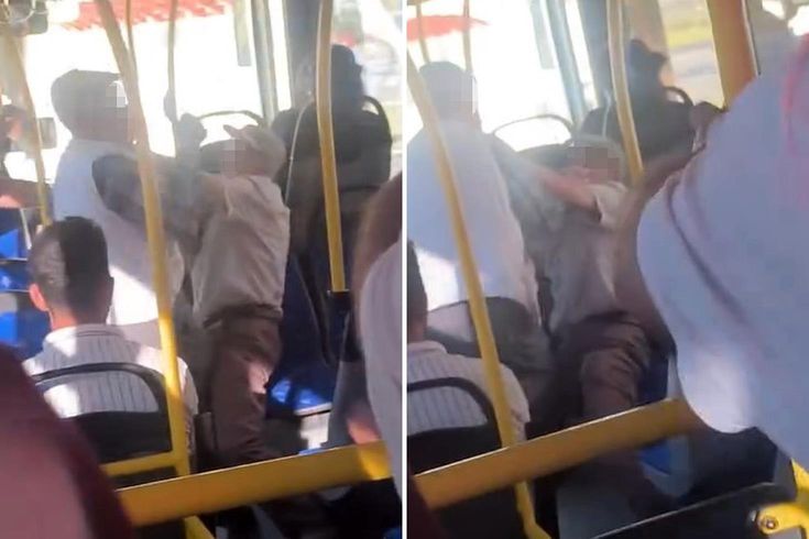 Malatya'da halk otobüsünde yaşlı yolcular birbirine girdi