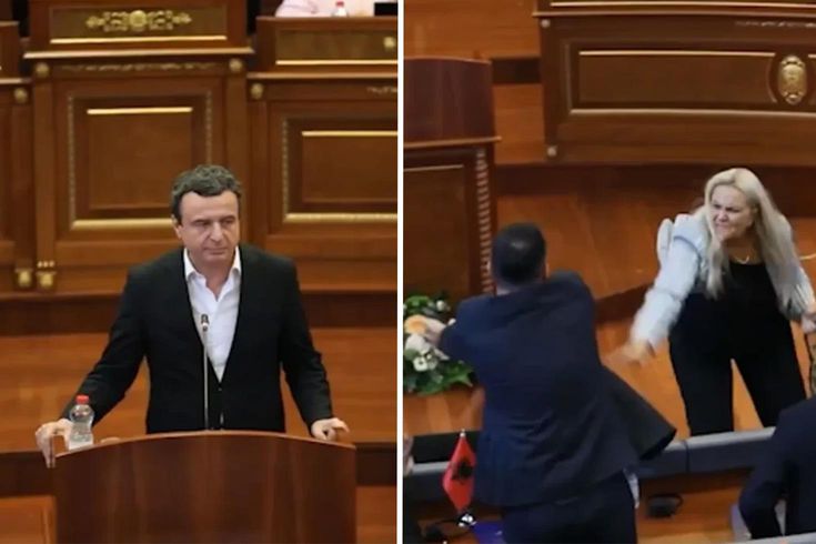 Kosova Meclisi'nde Başbakan Kurti'ye yumurtalı protesto