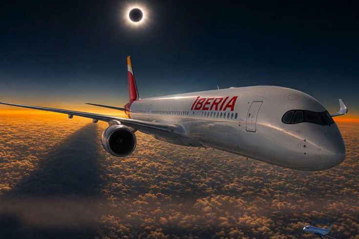 Güneş tutulması için özel uçuş: 10 bin metreden canlı yayınlandı