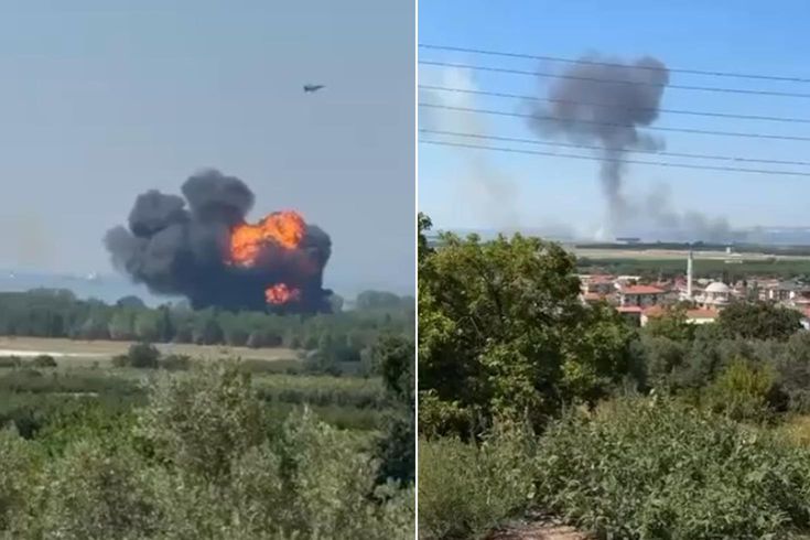Yalova'da F-16 eğitim uçağı düştü