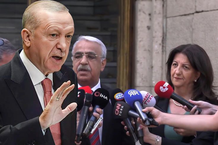 DEM Parti heyeti Erdoğan'la görüşmek için Külliye'de! Demirtaş dahil masada 5 konu var