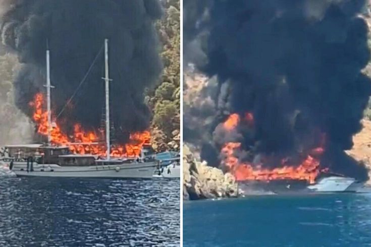 Fethiye'de can pazarı! Tur teknesi yandı, 115 kişi suya atladı