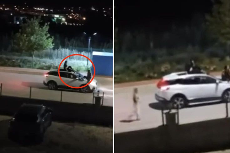 Elazığ'da ölümüne yolculuk: Aracın tavanında ve kaputunda gittiler!