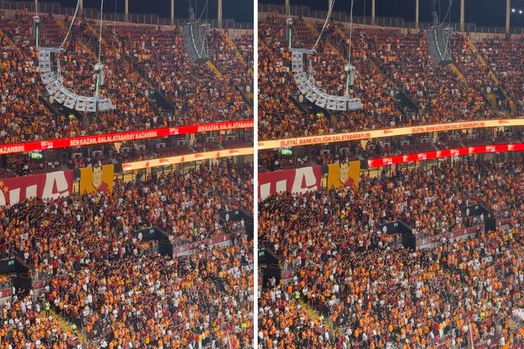 Galatasaray tribünlerinden Mustafa Kemal'in askerleriyiz tezahüratı