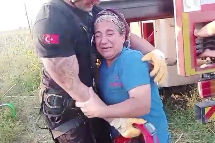 A cow that fell into a well in Adana was rescued by firefighters.