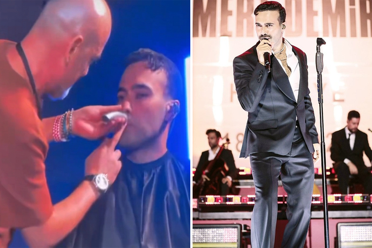 Mert Demir cut his concert short! He called his barber on stage...