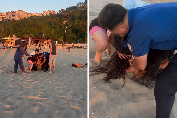 Attack on female police officer at Şile Ayazma Beach: The moments captured on camera