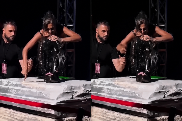 Surprising moments at the concert: Yıldız Tilbe pushed the security guard who tried to hold her back