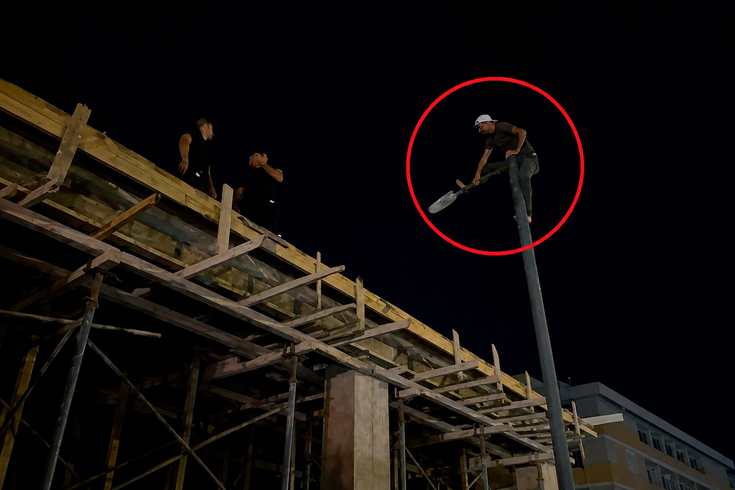 He climbed the electricity pole for his money! It took 2 hours to get him down