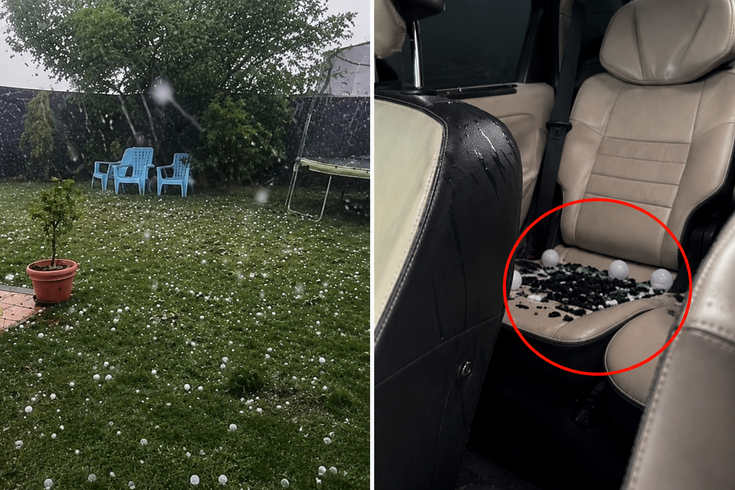 Fransa'yı fırtına vurdu, tenis toplu büyüklüğünde dolu yağdı