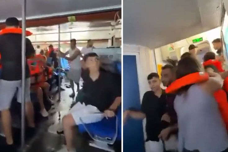 Girne açıklarında batan gemideki son anlar kamerada