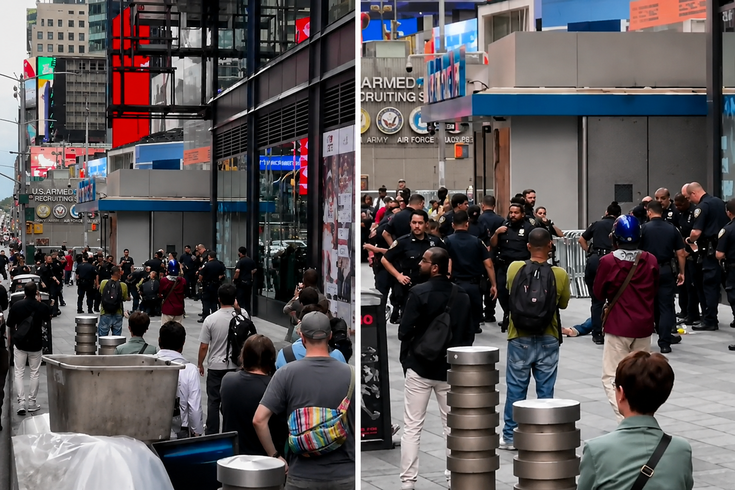 Knife attack in Times Square: Woman who wounded two people shot by police