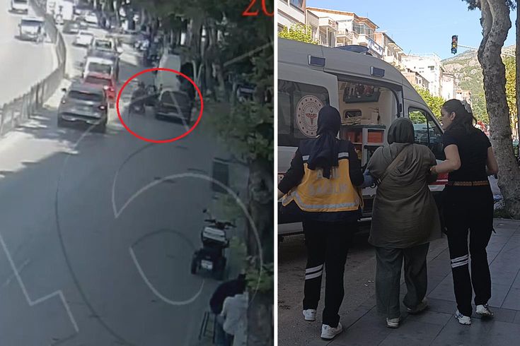 The door the driver opened hit the woman on the electric bicycle, and shards of her glasses lens lodged in her face.