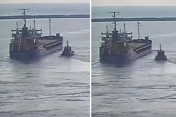 Footage of the moment the ship Tuğberk İmamoğlu departed from İskenderun has emerged.