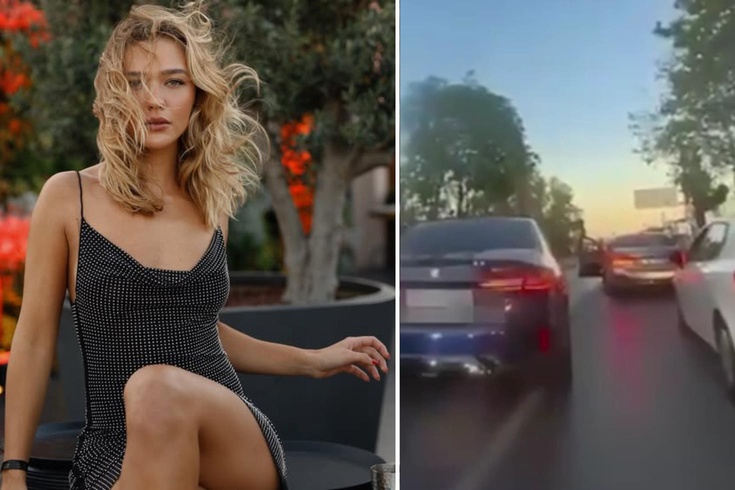 Melisa Döngel'e trafikte silahlı tehdit! Korku dolu anlar kamerada