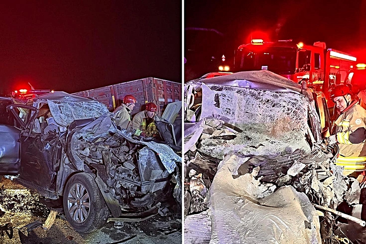 Manisa Kula'da kamyonet tıra arkadan çarptı, 1 kişi öldü 4 kişi ağır yaralandı