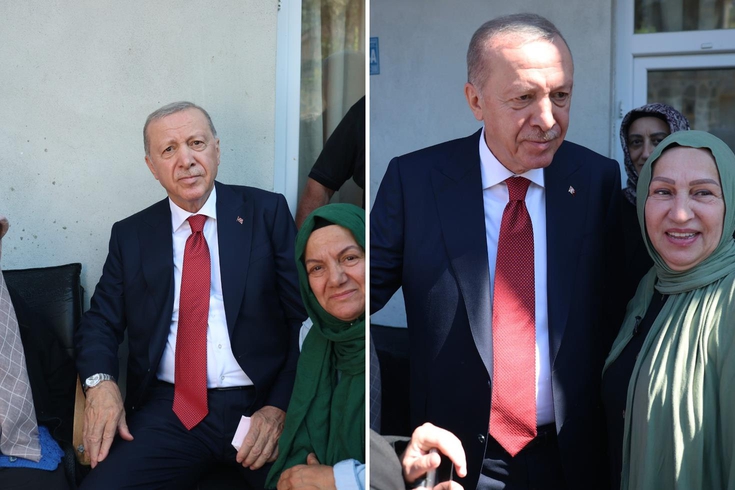 Cumhurbaşkanı Erdoğan, Rize'de komşularını ziyaret etti