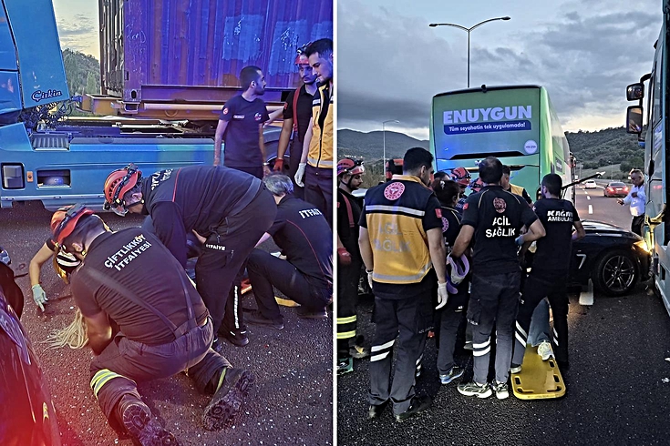 İstanbul-İzmir Otoyolu'nda 7 aracın karıştığı zincirleme kazada 11 kişi yaralandı