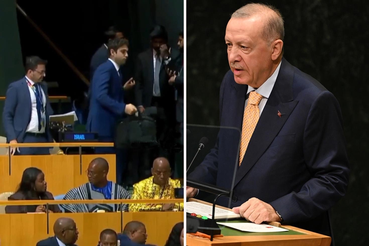 Hazmedemediler! Erdoğan konuşurken, İsrail'in BM temsilcisi salondan ayrıldı