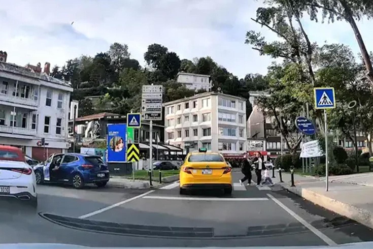 Yaya geçidinde akılalmaz hareket! Taksi şoförüne 6 bin 662 lira ceza